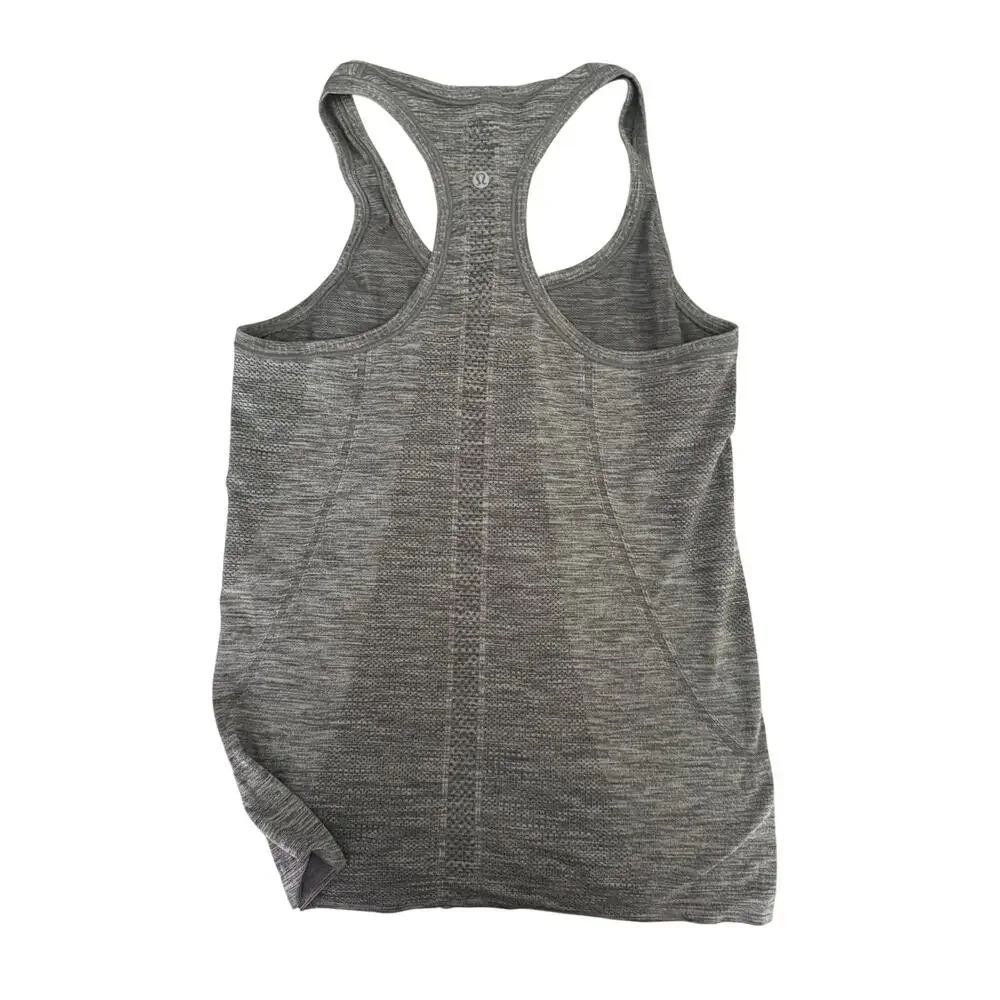 Lululemon Swiftly Tech Racerback Tank Graphite Grey Athletic Top Womens Size 8